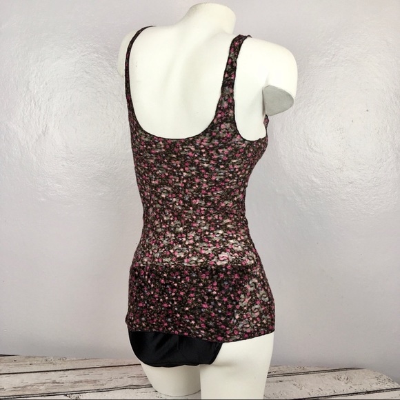 Intimately Free People Sheer Mesh Floral Tank Top Cami Camisole Floral Boho FP - Picture 5 of 9